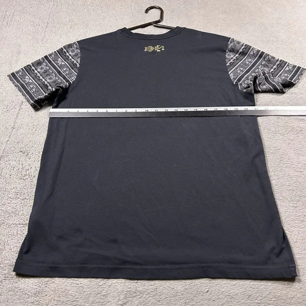 Nike KD 35 Graphic T-Shirt Mens L Black BHM Black History Month Tribal Dri-Fit
